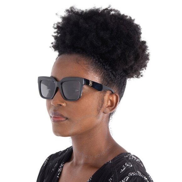 Dark Grey Burberry Square Ladies Sunglasses